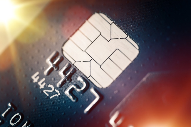cartão de crédito com chip